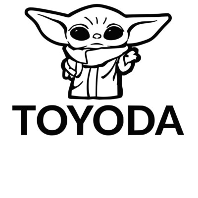 Toyota Toyoda Sticker Die Cut Vinyl Decal Black 5.5'' Tacoma Tundra Starwars