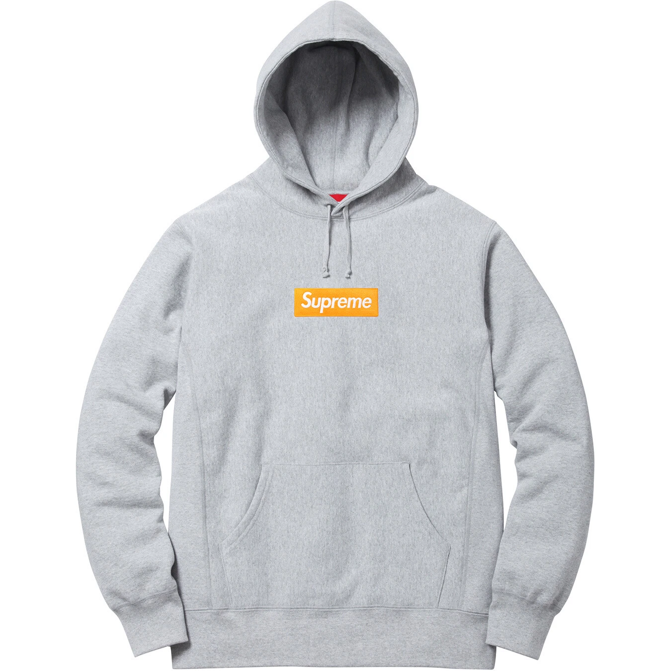 Sweat à capuche Supreme FW17 Box Logo gris bruyère moyen