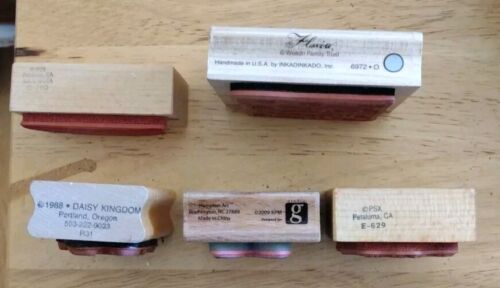 Lot Of 5 Bunny Rabbit Rubber Stamps - Picture 3 of 3