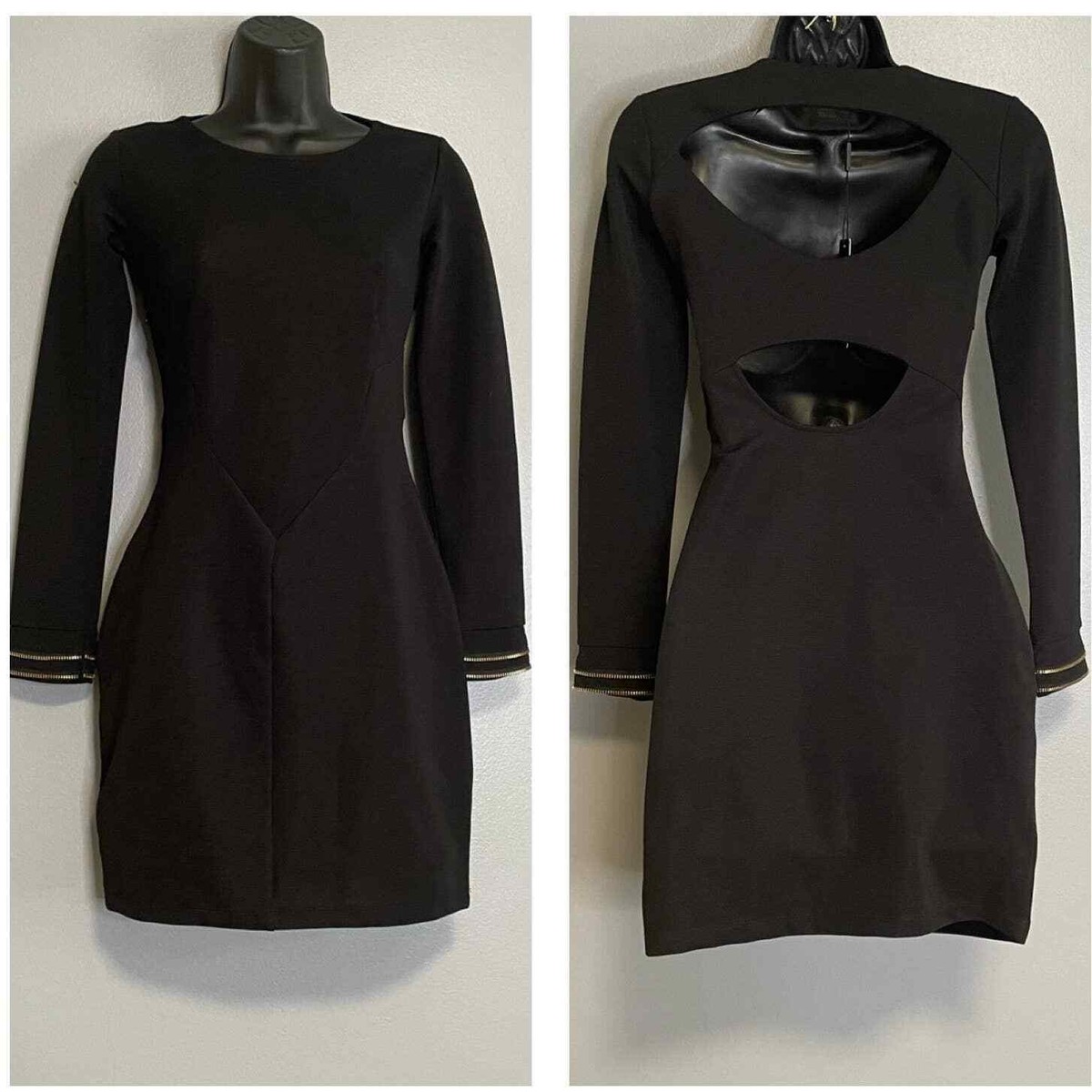 knee length dresses for ladies Antonio Black Long Sleeve Mini Dress main image 1