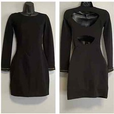 Kardashian Kollection Black Long Sleeve Bodycon Mini Dress NEW XS