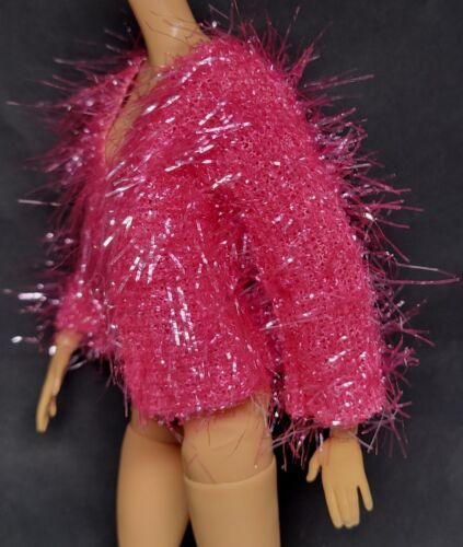 NEW! PINK TENSILS CARDIGAN TOP COAT JACKET BARBIE FASHIONISTAS FASHION CLOTHES - Picture 2 of 4