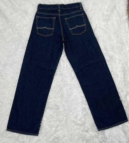 Avirex Men’s Y2K Jeans Size 30x32 Dark Blue Denim Straight Leg Baggy Loose Fit - Picture 3 of 8