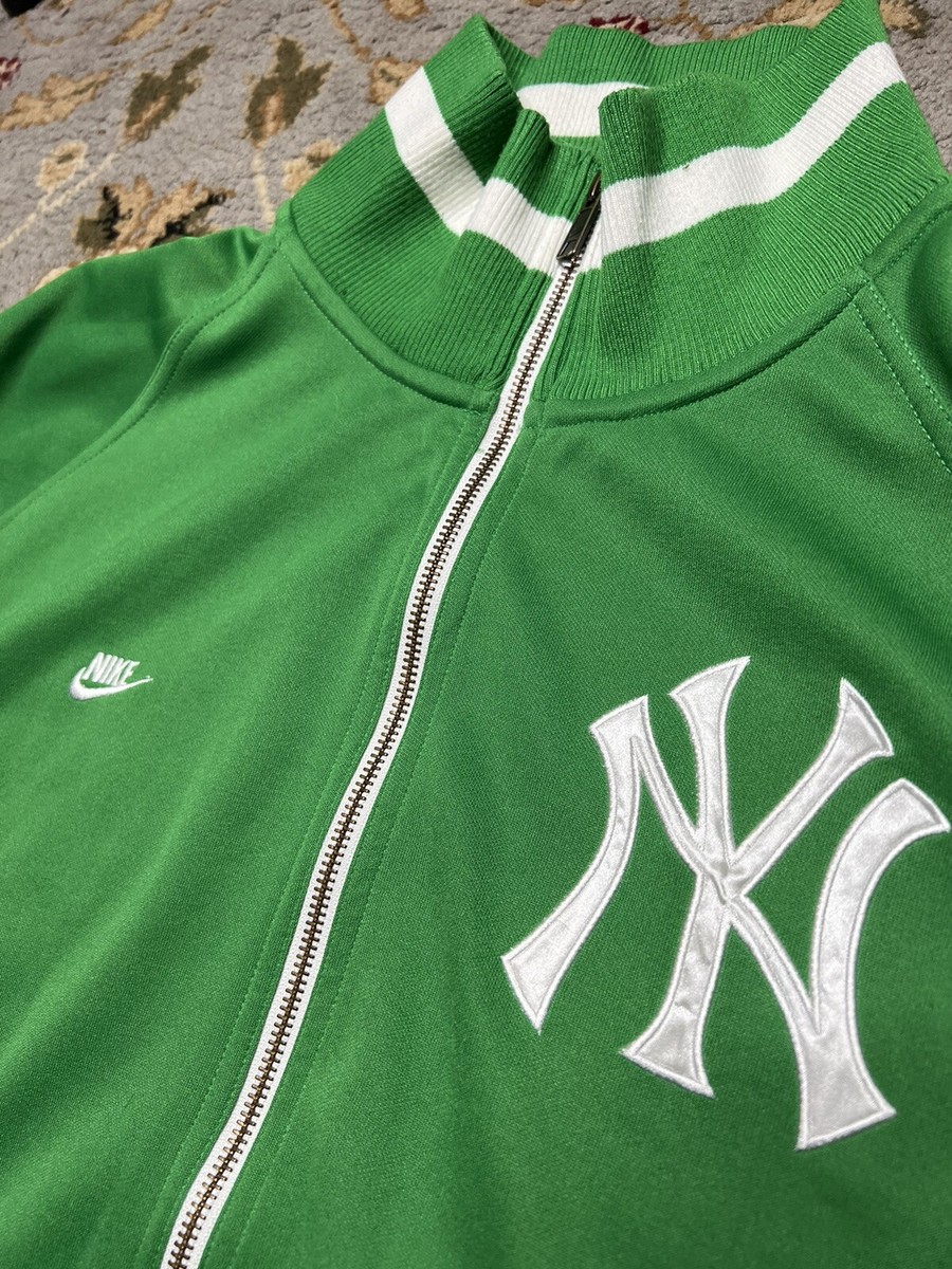 Vintage Nike New York Yankees Y2K Green Track Jacket Men's Vintage Nike New York Yankees Y2K Green Track Jacket Men's