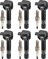 6 Pack Ignition Coil And Spark Plug Kit UF603 For Acura TL Honda Accord Odyssey