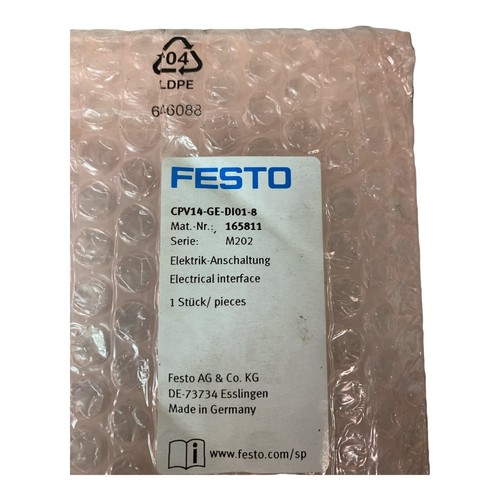 Festo CPV14-GE-DI01-8 Elektrik- Connexion 165811 - Photo 2 sur 8