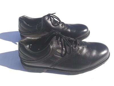 FOOTJOY EXTRA COMFORT Mens Wide Black Oxford Soft Spike Golf  display picture 1