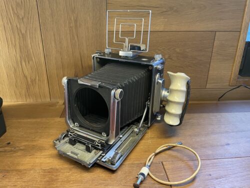 EXC + 5 W/Grip Per Linhof Super Technika IV 4x5 Grande Formato RF Film Camera Da - Afbeelding 1 van 24