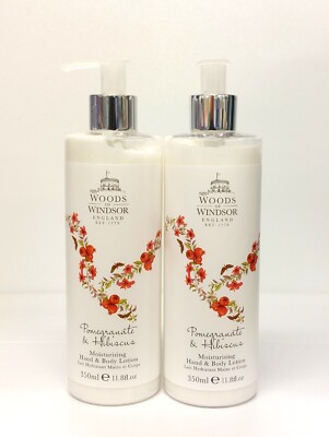 2 x 350ml WOODS OF WINDSOR Pomegrante & Hibiscus BODYLOTION *selten eingestellt
