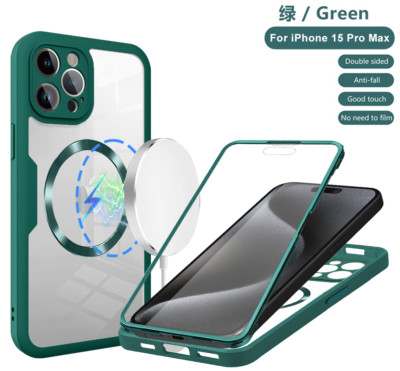 For iPhone 15 Pro Max 14 Plus 13 12 11 New Magnetic Screen Protection Phone Case