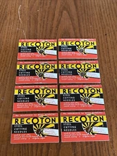 8 NOS RECOTON Gramophone Phonograph Steel Cutting Needles Swedish Steel Alloy