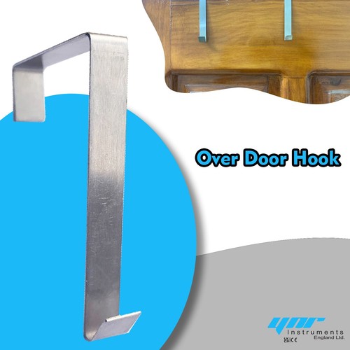 Over Door Hook Stainless Steel Reversible Cupboard Drawer Metal Hooks Hanger DIY - Picture 4 of 10
