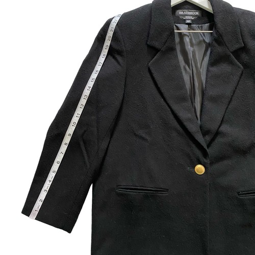 Vintage Braebrook 100% Wool Blazer Black Women’s Size 14P - Picture 8 of 11