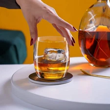 LEMONSODA Crystal Double Rock Old Fashioned Glasses (13.3 fl. oz - Set of 6)