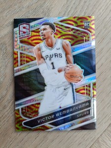 Victor Wembanyama 2023 Spectra #137 International Red & Yellow /49 Rookie