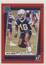 2021 Panini Donruss Rated Rookie Press Proof Red Jabril Cox #317 0q26