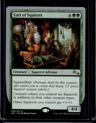 Magic the Gathering (mtg): UST: Earl of Squirrel - Rare Unstable