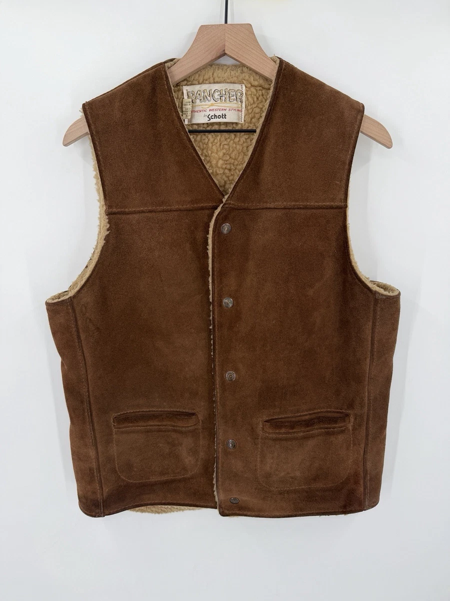 SCHOTT Vest Coats, Jackets & Vests Leather Outer Shell for Men for