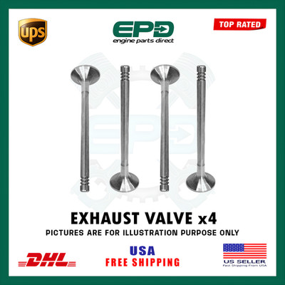 224DT DW12 Exhaust Valve Set x4 for Ford Peugeot Land Rover Jaguar 2.2 Diesel