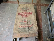 Vintage Michigan Peat Inc. Capac Mich. Burlap Sack