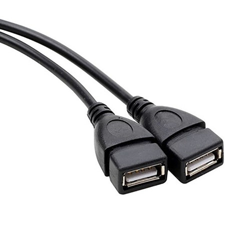 1 Usb Male To 2 Usb Female Adapter Data Charging Cable Usb 2.0 Extension Cable - Afbeelding 5 van 8