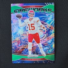 2024 Panini Prizm - Fireworks Patrick Mahomes II #1 Green Prizm