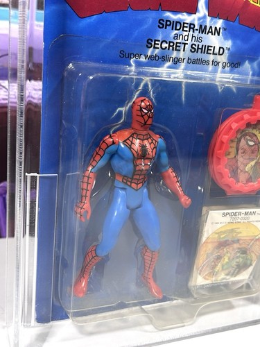 Spiderman 1984 Marvel Secret Wars MOC Actionfigur Graded AFA 80 Serie 1 - Bild 6 von 9