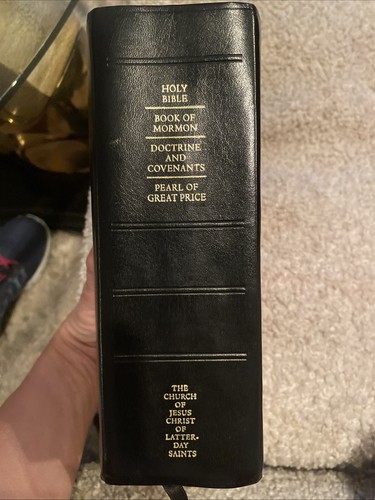 LDS Quad Scriptures Black Holy Bible, Book Of Mormon 2013 Leather