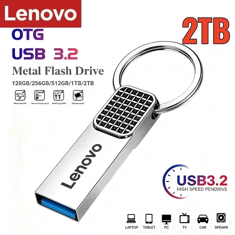 Lenovo 512GB USB 3.0 Flash Drive Metal Pendrive High Speed Data Storage