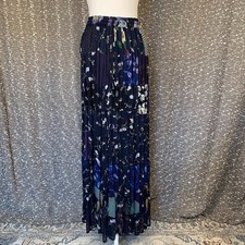 Vintage Fashion Fantasy Floral Patchwork Maxi Skirt Boho Cottage Womens