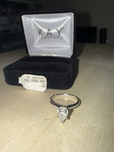 Women’s Wedding Band Ring 1 Carat Natural Diamond 14k WG Size 7 Kay Jewelers