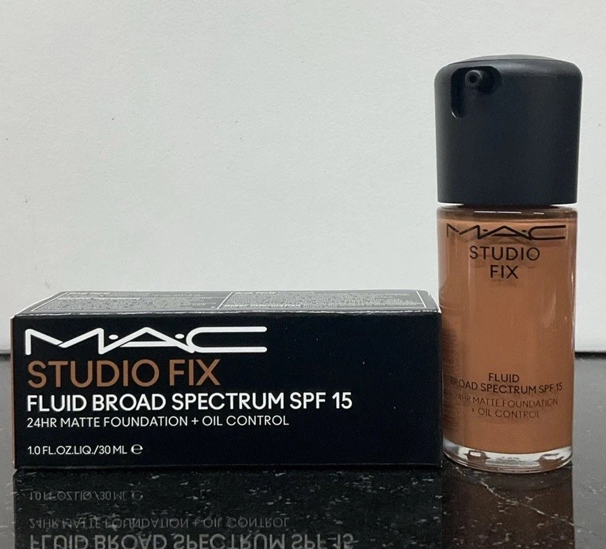 MAC Studio Fix Fluid SPF 15 24HR Matte Foundation+Oil Control NW45 -1oz/30ml-NIB - Image 2 of 4