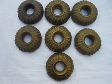 (7) Antique Vintage BRASS SOCKET BOBECHE ROSETTE Chandelier Lamp Light Parts
