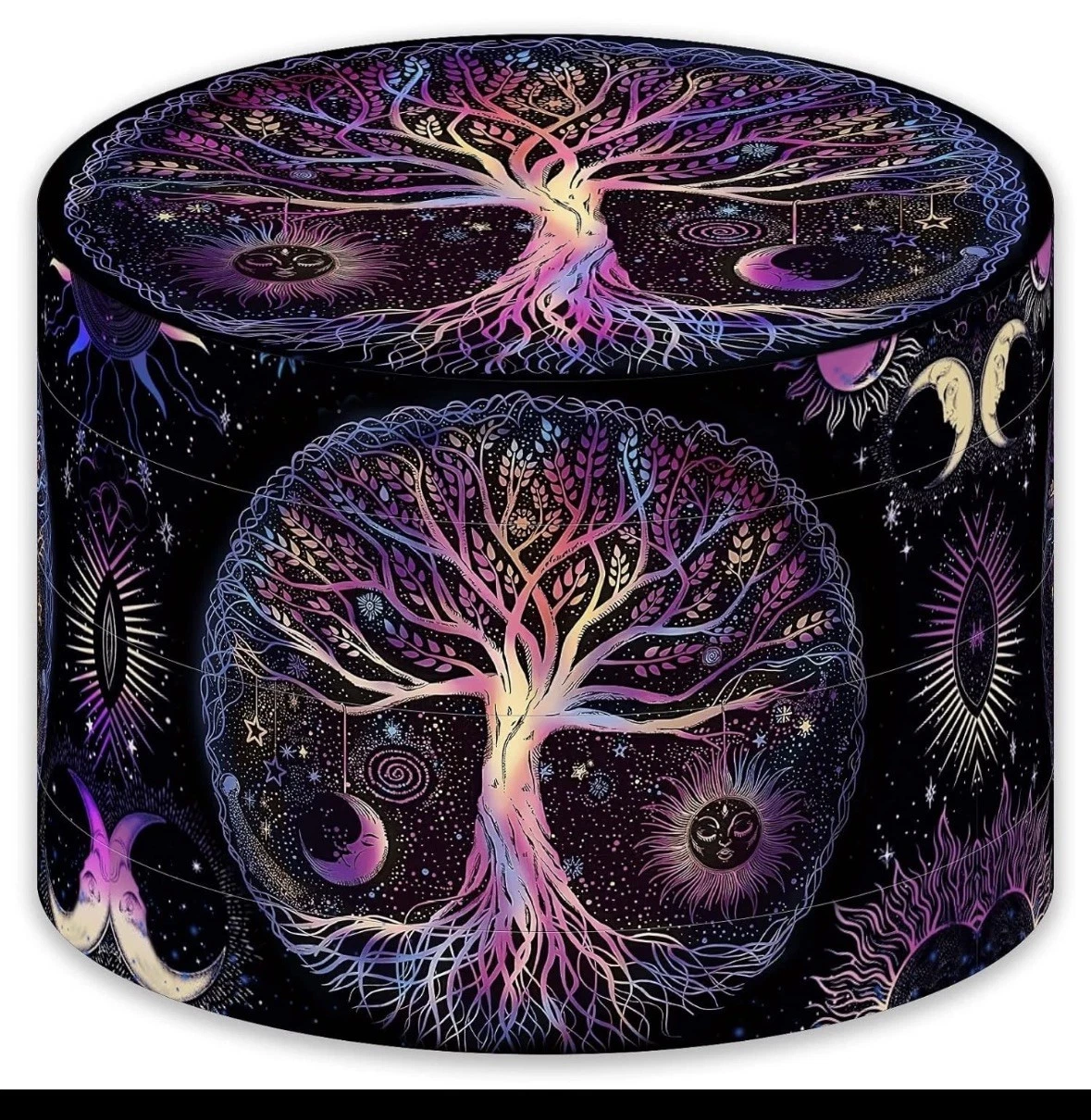 Herb Grinder 4-Piece 2.5 inch Large Metal Tobacco Crusher Colorful Magnetic TREE