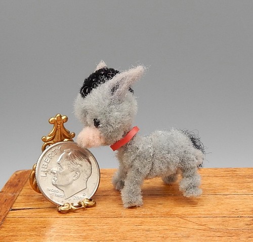 Vintage OOAK Doll's Stuffed Donkey Toy Artisan Dollhouse Miniature 1:12 - Picture 7 of 7