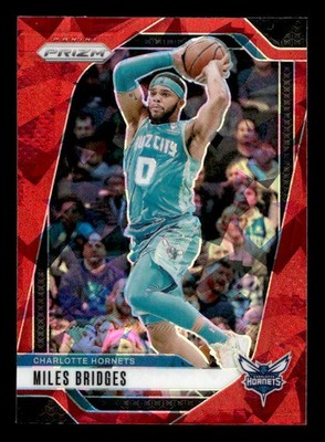 2024-25 Panini Prizm Miles Bridges Prizms Red Ice #43 Charlotte Hornets