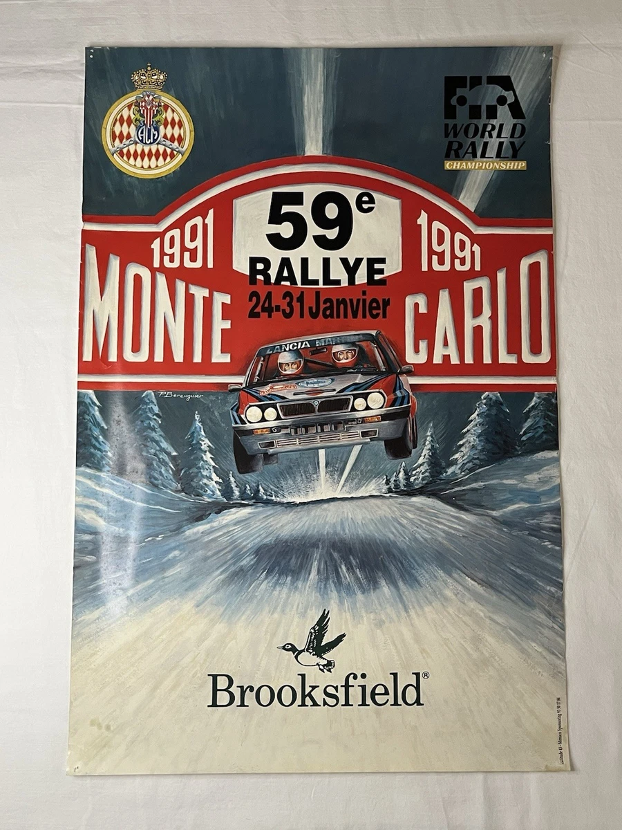 Affiche Originale Du Rallye De Monte-Carlo 1999 – 40x60 Cm – édition Monaco