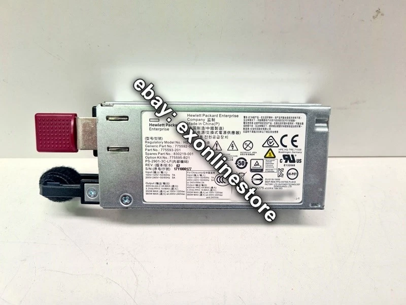 775595-B21 - HPE 900W AC/240V DC Gold Power Input Module 830219-001 HSTNS-PL48-B - image 1 of 1
