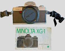 Minolta XG-1 35mm Film Camera Body Only w/Manual/Tamrac Strap Power Tested Works