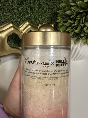    The Crème Shop Sanrio Hello Kitty Bath Crystals Glass Jar Watermelon Lemon