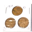 1916 P, D, S Lincoln Wheat Cent, Penny, Fine