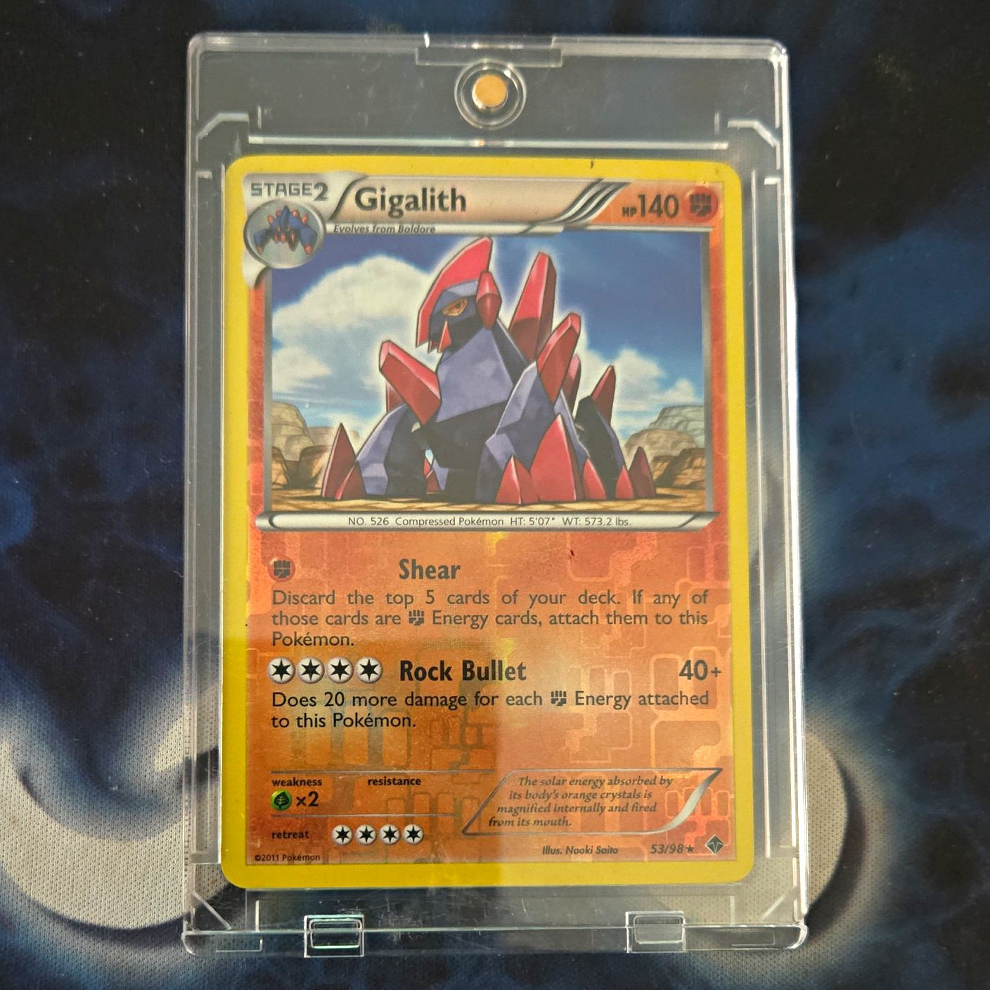 The Pokémon Company Gigalith Prerelease Promo Holo BW 53/98 Stage 2 140 HP EN