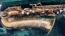 Vintage 1936 Buescher Series 1 Aristocrat Alto Saxophone orig lacquer Art Deco