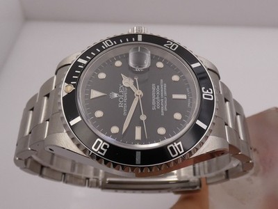 ROLEX SUBMARINER DATE 16610 SWISS PAPERS BJ 1995 AUTOMATIK STAHL UHR