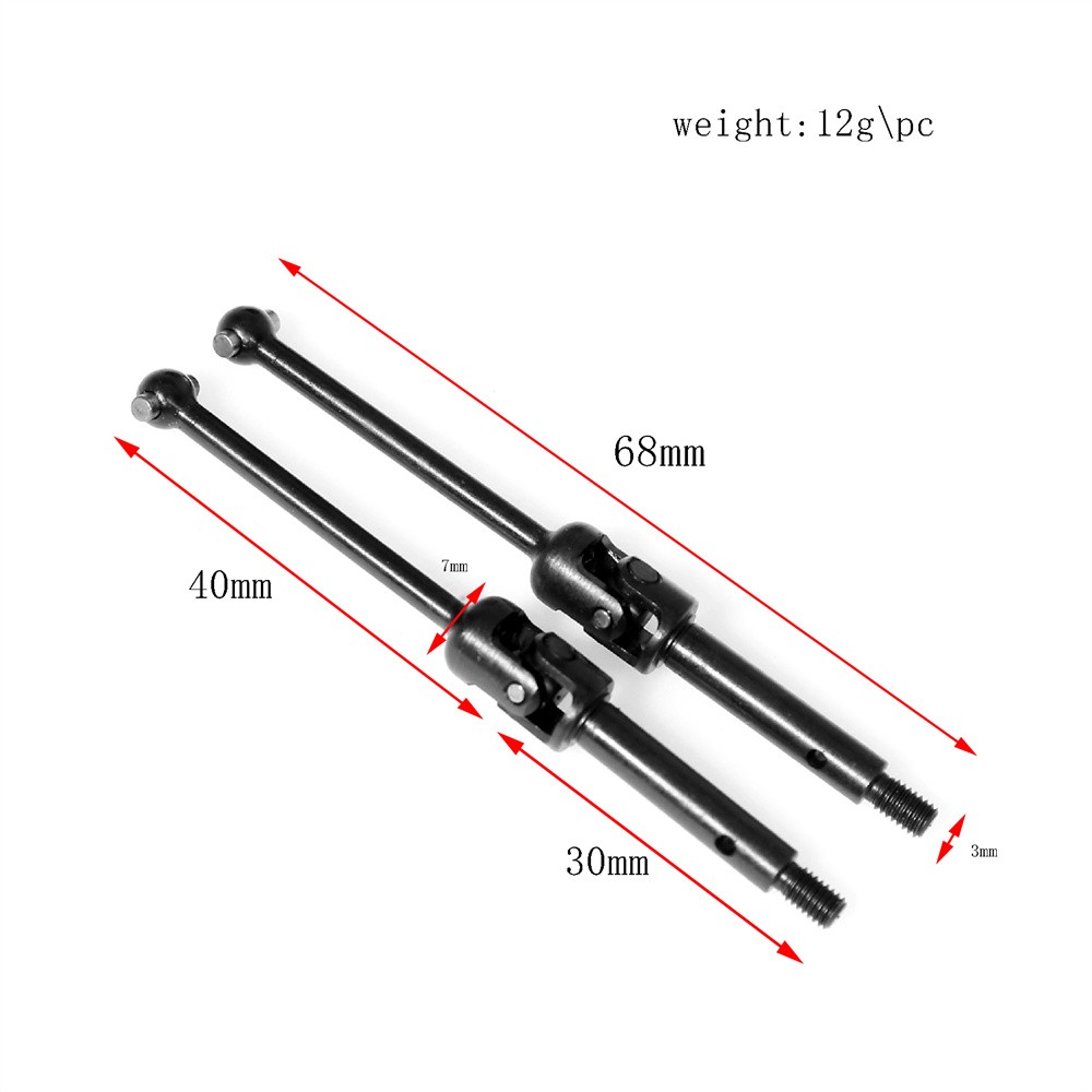 1 Pair Metal Steering Shaft CVD Gimbal for LOSI 1/18 Mini LMT 4X4 RC Car Parts