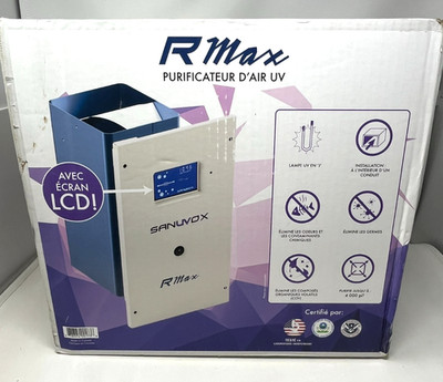 Sanuvox R MAX 48W UV Air Purifier J Shaped Lamp Cobalt Catalyst 120V 4000 Sq Ft
