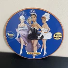 VINTAGE VEEDOL LADIES OIL MOTOR GASOLINE PORCELAIN SIGN
