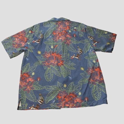 Tommy Bahama 100% Silk Rudolph the Red Nosed Reindeer Button Down Shirt Size L - Picture 3 of 6