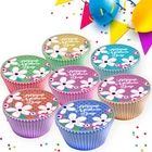 MOTHERS DAY MIXED FLOWERS EDIBLE CUPCAKE TOPPER CAKE DECORATION K52