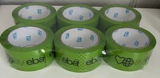 6 Rolls Official eBay Brand Logo Green Packing Packaging Tape Shipping 2" X 75
